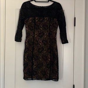Armani Exchange black lace cocktail dress